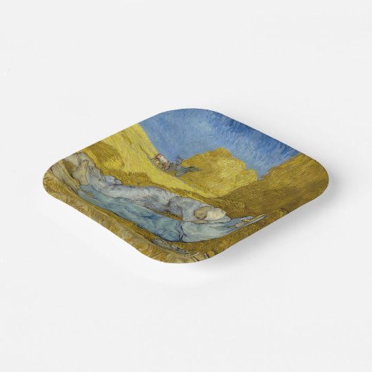 Vincent Van Gogh - Noon, Erholung aus der Arbeit / Pappteller (Gewinkelt)