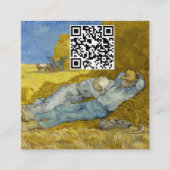 Vincent Van Gogh - Noon, Erholung aus der Arbeit / Quadratische Visitenkarte (Vorderseite)