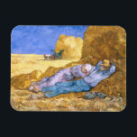 Vincent van Gogh Noon, The Siesta, after Millet Magnet<br><div class="desc">Bildauflistungsnummer: XIR33780 Noon,  oder The Siesta,  nach Millet,  1890 (Öl auf Leinwand). Gogh,  Vincent van (1853-1890) Öl auf Leinwand. Musee d'Orsay,  Paris,  Frankreich Giraudon. 1890</div>