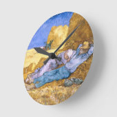 Vincent van Gogh Noon, The Siesta, after Millet Runde Wanduhr (Winkel)