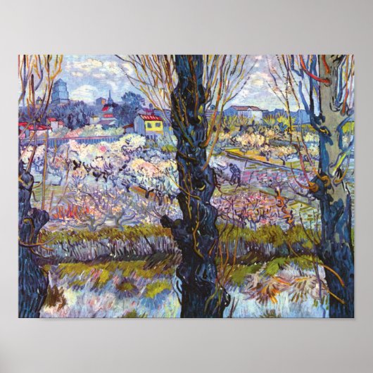 Vincent Van Gogh - Obstgarten in Bloom mit Poplars Poster (Vorne)
