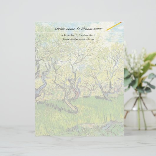 Vincent van Gogh, Obstgarten in Blossom Briefkopf (Stehend Vorderseite)