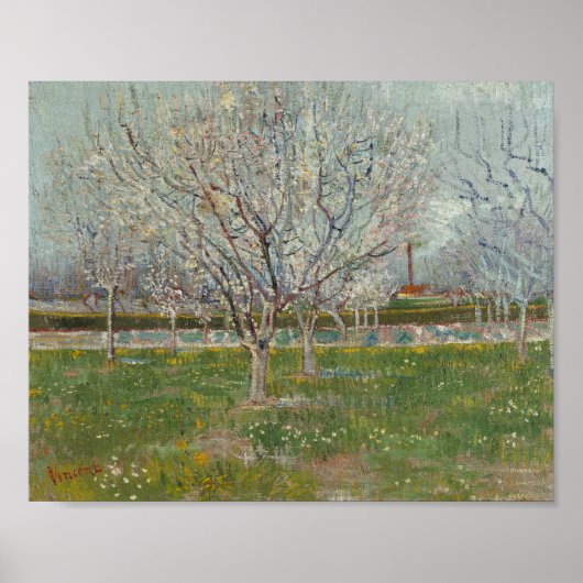 Vincent van Gogh - Obstgarten in Blüte Poster (Vorne)