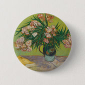 Vincent Van Gogh Oleander Blume Malerei Button (Vorderseite)
