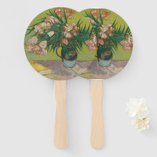 Vincent Van Gogh Oleander Blume Malerei Fächer (Vorne und Hinten)