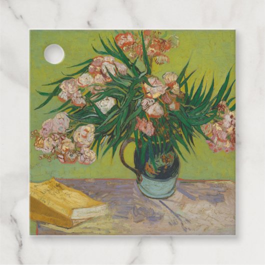 Vincent Van Gogh Oleander Blume Malerei Geschenkanhänger (Vorderseite)