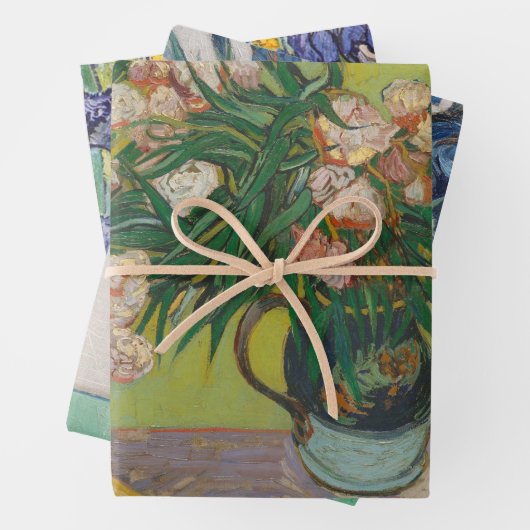Vincent Van Gogh Oleander Blume Malerei Geschenkpapier Set (Beispiel)