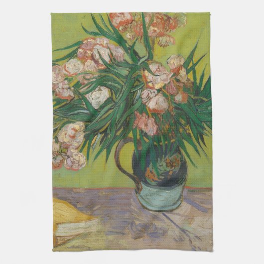 Vincent Van Gogh Oleander Blume Malerei Geschirrtuch (Vertikal)