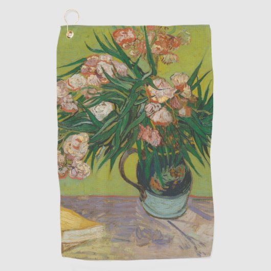 Vincent Van Gogh Oleander Blume Malerei Golfhandtuch (Vorderseite)