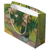 Vincent Van Gogh Oleander Blume Malerei Große Geschenktüte (Rückseite Schrägansicht)