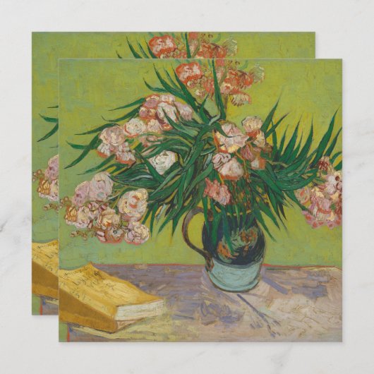 Vincent Van Gogh Oleander Blume Malerei Mitteilungskarte (Vorne/Hinten)