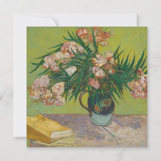 Vincent Van Gogh Oleander Blume Malerei Mitteilungskarte (Rückseite)