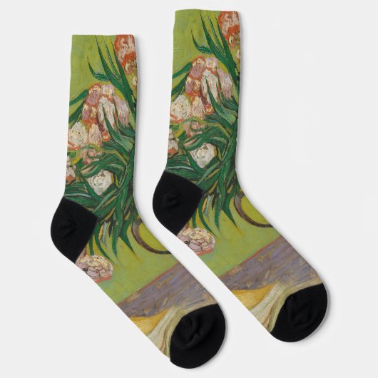 Vincent Van Gogh Oleander Blume Malerei Socken (Rechts)
