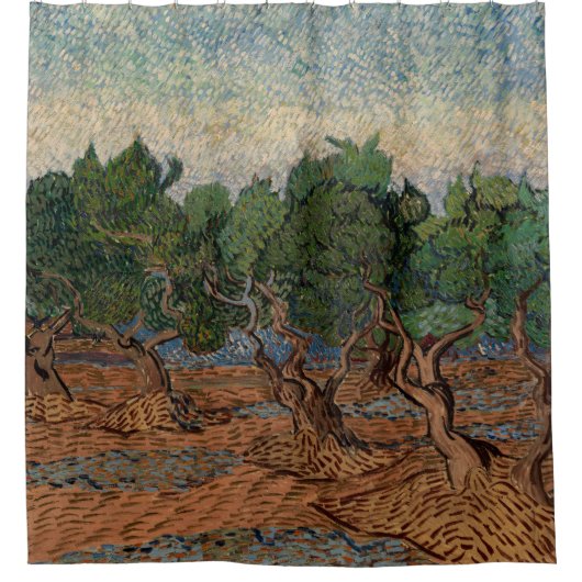 Vincent van Gogh - Olive Grove Duschvorhang (Vorderseite)