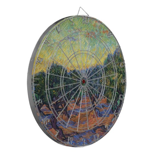 Vincent Van Gogh Olive Grove Impressionismus Art Dartscheibe (Vorderseite Links)