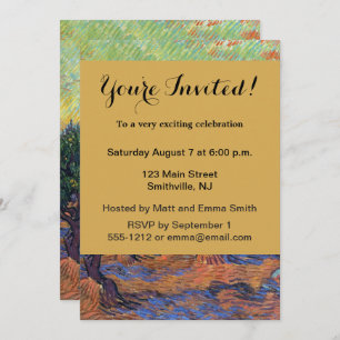 Vincent Van Gogh Olive Grove Impressionismus Art Einladung