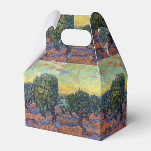 Vincent Van Gogh Olive Grove Impressionismus Art Geschenkschachtel (Rückseite)