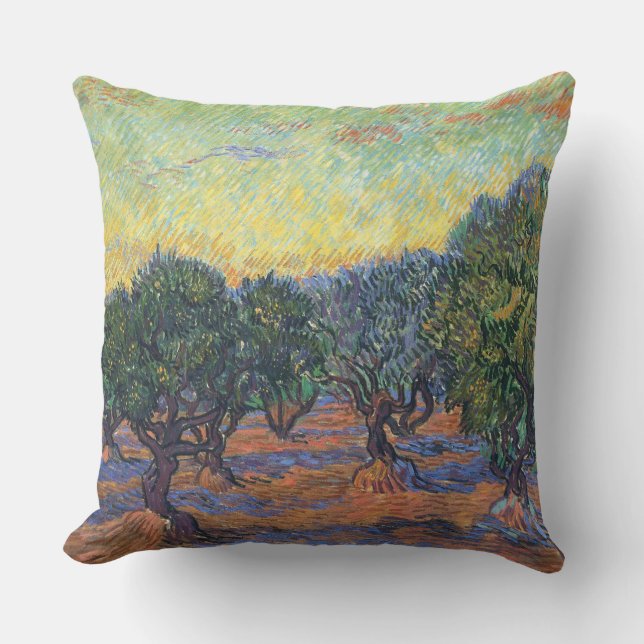 Vincent Van Gogh Olive Grove Impressionismus Art Kissen (Vorderseite)
