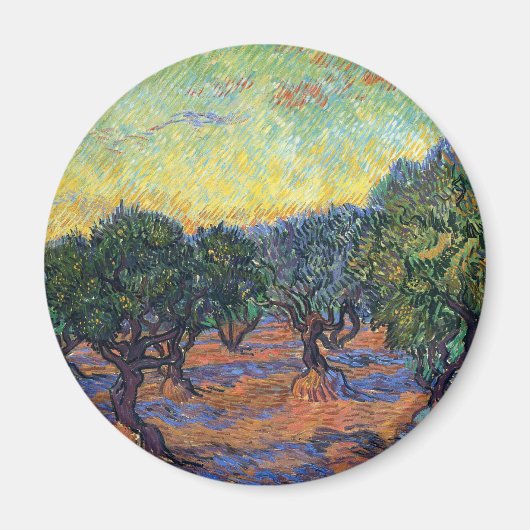 Vincent Van Gogh Olive Grove Impressionismus Art Magnet (Vorne)