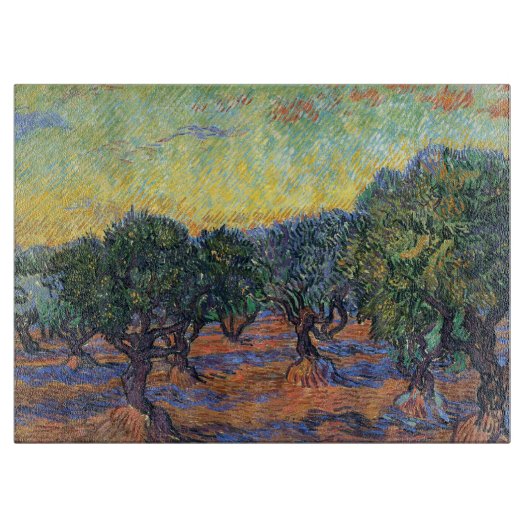 Vincent Van Gogh Olive Grove Impressionismus Art Schneidebrett (Vorderseite)