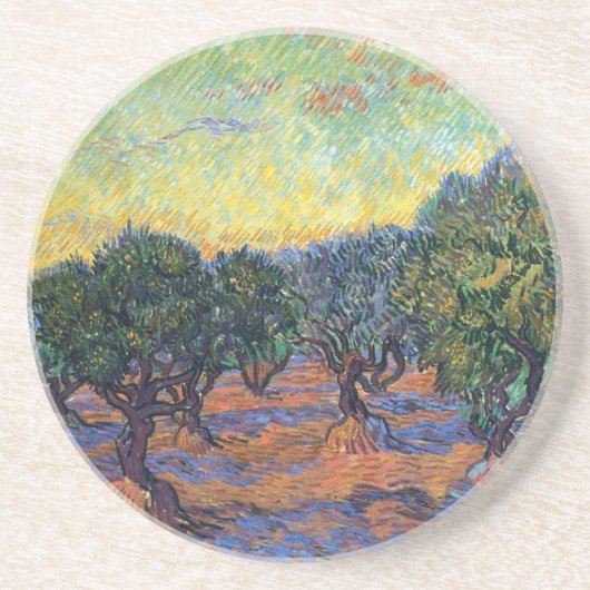 Vincent Van Gogh Olive Grove Impressionismus Art Untersetzer (Vorne)