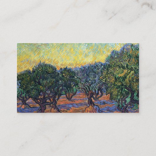 Vincent Van Gogh Olive Grove Impressionismus Art Visitenkarte (Rückseite)