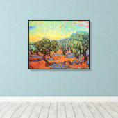 Vincent Van Gogh - Olive Grove mit Orange Sky Leinwanddruck (Insitu (Holzboden))