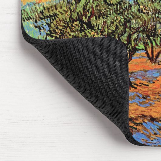 Vincent Van Gogh - Olive Grove mit Orange Sky Mousepad (Ecke)