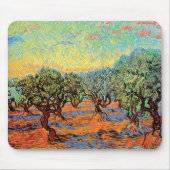 Vincent Van Gogh - Olive Grove mit Orange Sky Mousepad (Vorne)