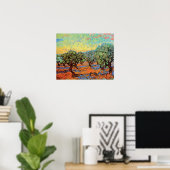 Vincent Van Gogh - Olive Grove mit Orange Sky Poster (Heimbüro)