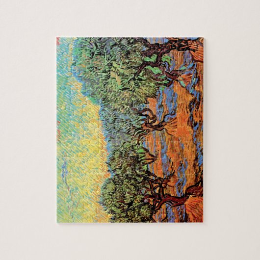 Vincent Van Gogh - Olive Grove mit Orange Sky Puzzle (Vertikal)