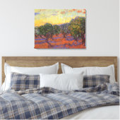 Vincent van Gogh - Olive Grove, Orange Sky Leinwanddruck (Insitu (Schlafzimmer))