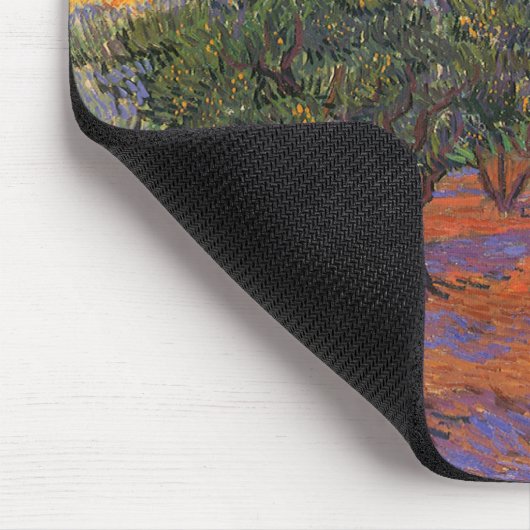 Vincent van Gogh - Olive Grove, Orange Sky Mousepad (Ecke)
