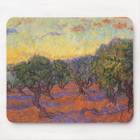 Vincent van Gogh - Olive Grove, Orange Sky Mousepad (Vorne)