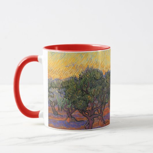 Vincent van Gogh - Olive Grove, Orange Sky Tasse (Links)