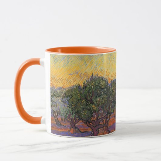 Vincent van Gogh - Olive Grove, Orange Sky Tasse (Links)