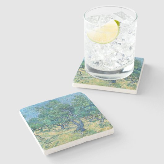 Vincent van Gogh - Olive Grove Steinuntersetzer (Seitenansicht)