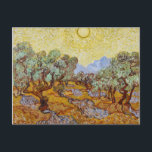 Vincent Van Gogh Olive Trees Postkarte<br><div class="desc">Postcard mit digital gereinigter und gepflegter klassischer Postimpressionismus-Landschaft von Vincent Van Gogh,  "Olive Trees",  aus dem Jahr 1887.</div>