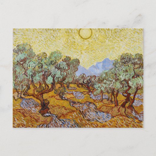 Vincent Van Gogh Olive Trees Postkarte (Vorderseite)