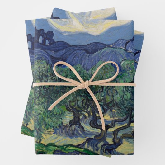 Vincent van Gogh - Olivenbäume, Alpen Geschenkpapier Set (Beispiel)