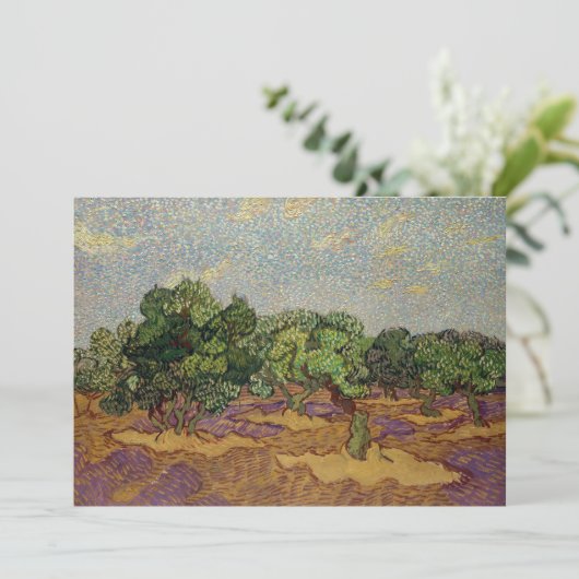 Vincent van Gogh - Olivenbäume Dankeskarte (Stehend Vorderseite)