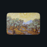 Vincent van Gogh - Olivenbäume, Gelber Himmel und  Badematte<br><div class="desc">Olivenbäume mit gelbem Himmel und Sonne / Oliviers avec ciel jaune et soleil - Vincent van Gogh,  1889</div>