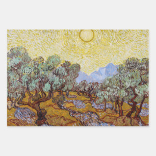 Vincent van Gogh - Olivenbäume, Gelber Himmel und  Geschenkpapier Set