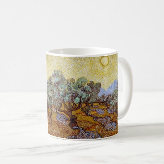 Vincent van Gogh - Olivenbäume, Gelber Himmel und  Kaffeetasse (VorderseiteRechts)