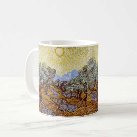 Vincent van Gogh - Olivenbäume, Gelber Himmel und  Kaffeetasse (Vorderseite Links)