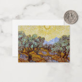 Vincent van Gogh - Olivenbäume, Gelber Himmel und Mitteilungskarte (Vorderseite/Rückseite Beispiel)