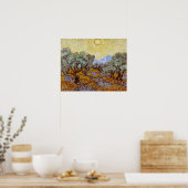 Vincent van Gogh - Olivenbäume, Gelber Himmel und Poster (Küche)
