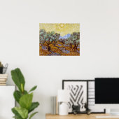 Vincent van Gogh - Olivenbäume, Gelber Himmel und Poster (Heimbüro)