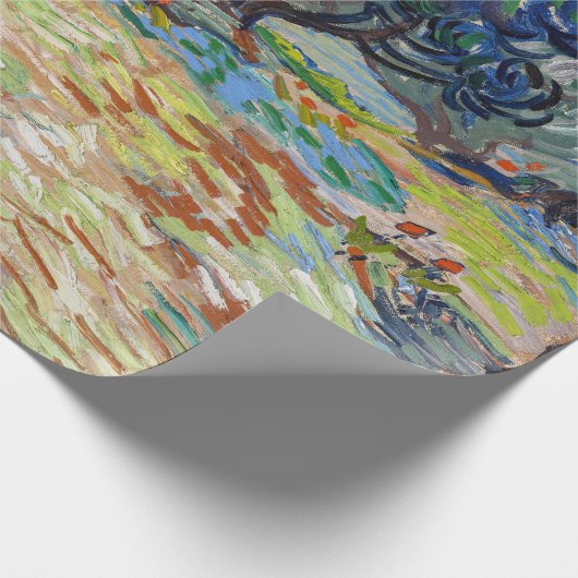 Vincent van Gogh - Olivenbäume: Hellblauer Himmel Geschenkpapier (Ecke)