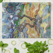 Vincent van Gogh - Olivenbäume: Hellblauer Himmel Geschirrtuch (Gefaltet)